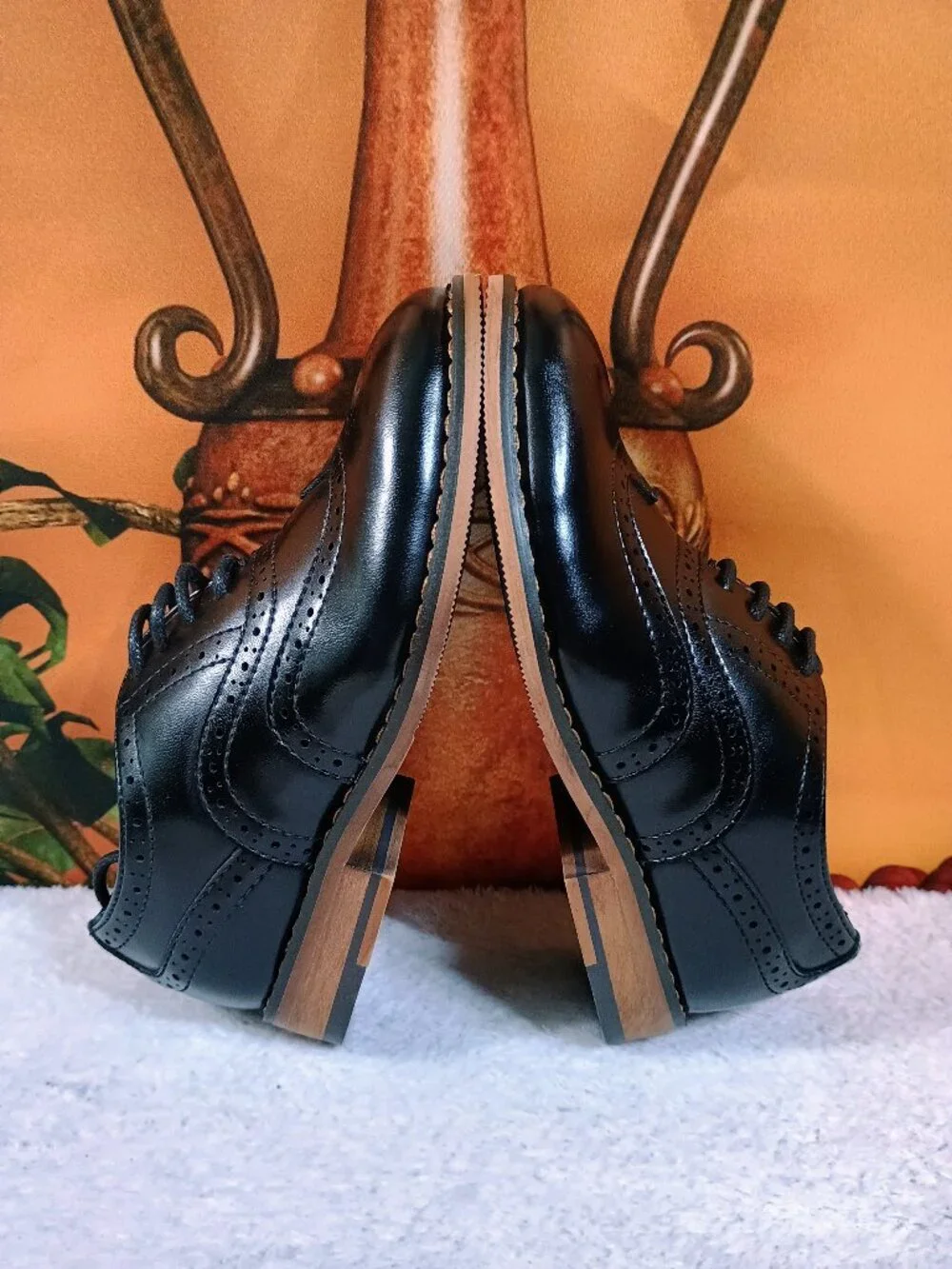 NWT Kids Bruno Marc Sz 10 Black Prince-K2 Wingtip Oxford Dress Shoes